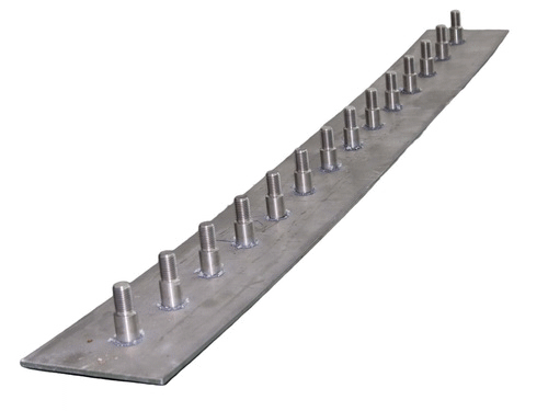 Studs of titanium anode plate